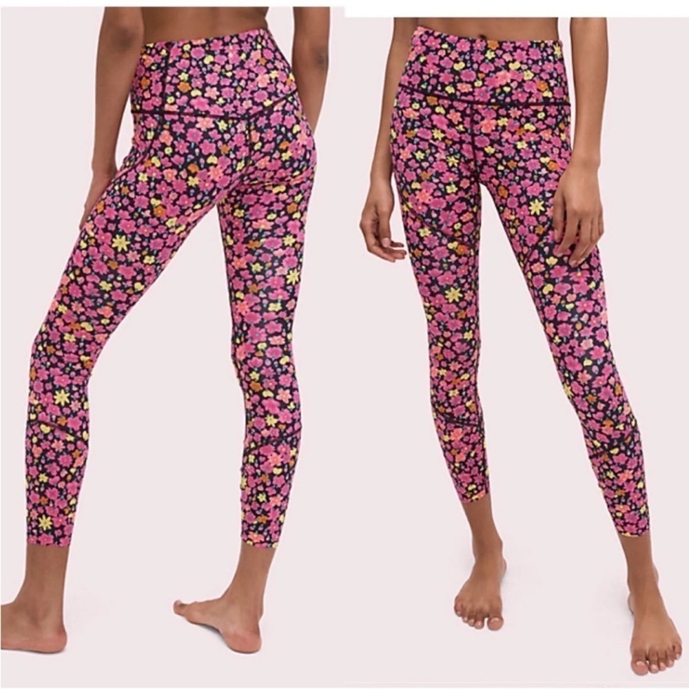 Kate Spade Floral Pink Leggings size XS